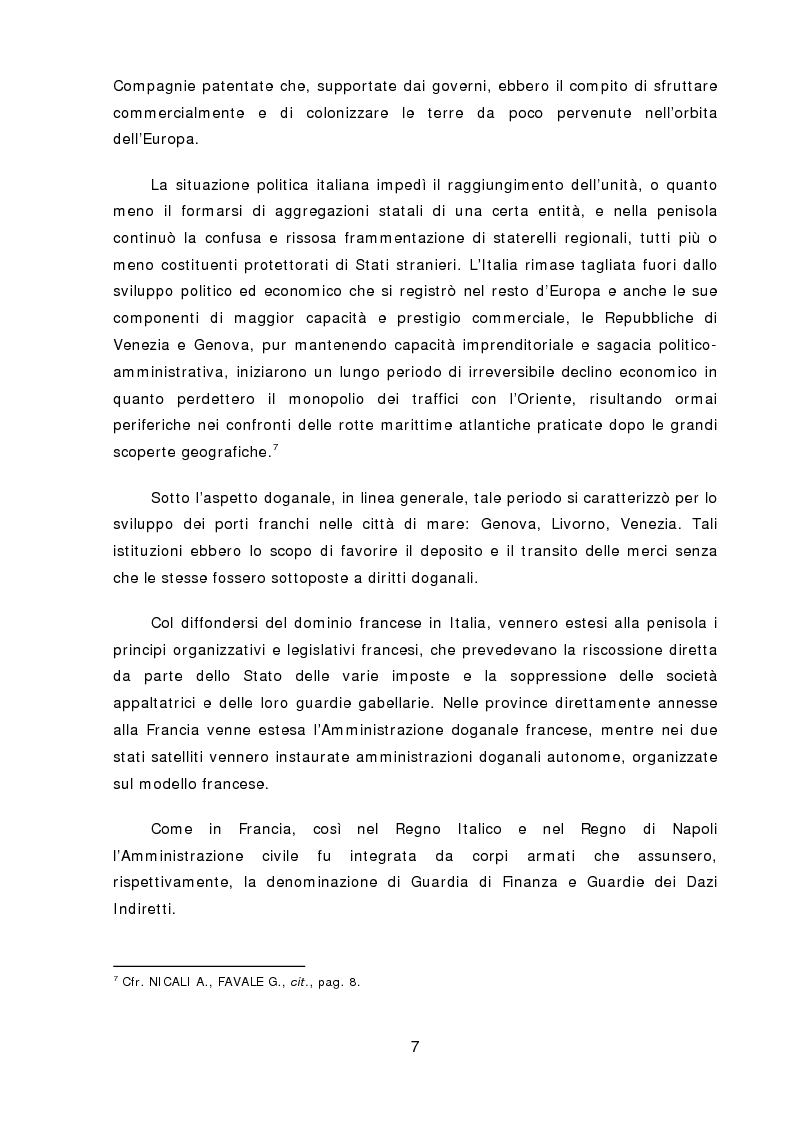Anteprima della tesi: Unione doganale e informatizzazione delle dogane nella disciplina comunitaria e nazionale, Pagina 6
