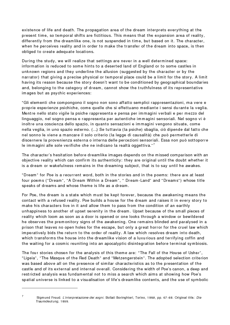 Anteprima della tesi: The imagery of the castle in Edgar Allan Poe, Pagina 4