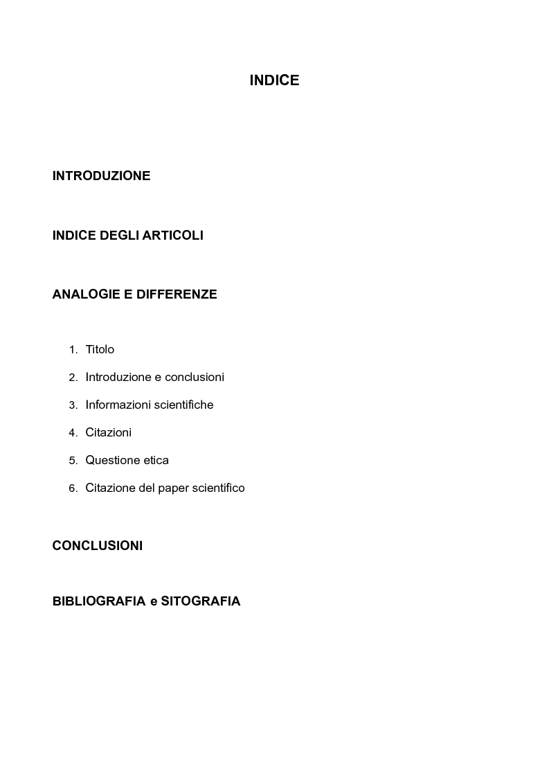 Indice della tesi: Strategie di divulgazione negli articoli giornalistici di argomento medico-scientifico: un confronto tra inglese e italiano, Pagina 1