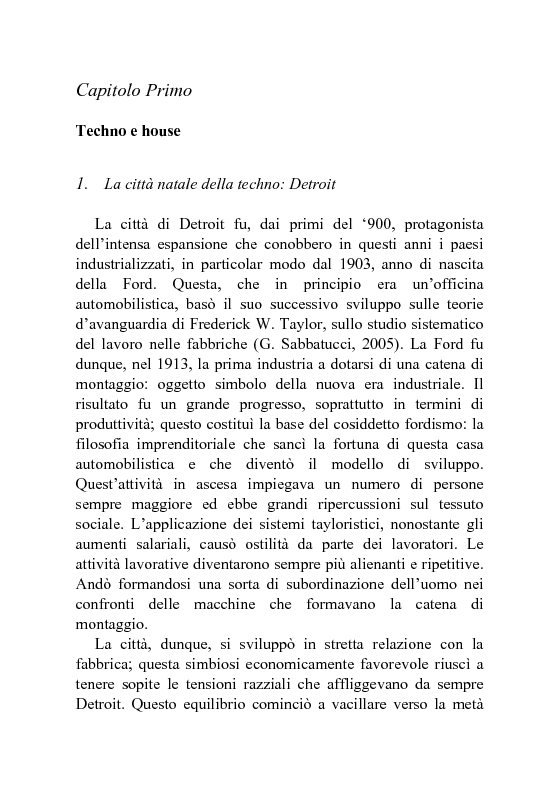 Anteprima della tesi: Vivere e ascoltare la techno: una ricerca sul campo, Pagina 4
