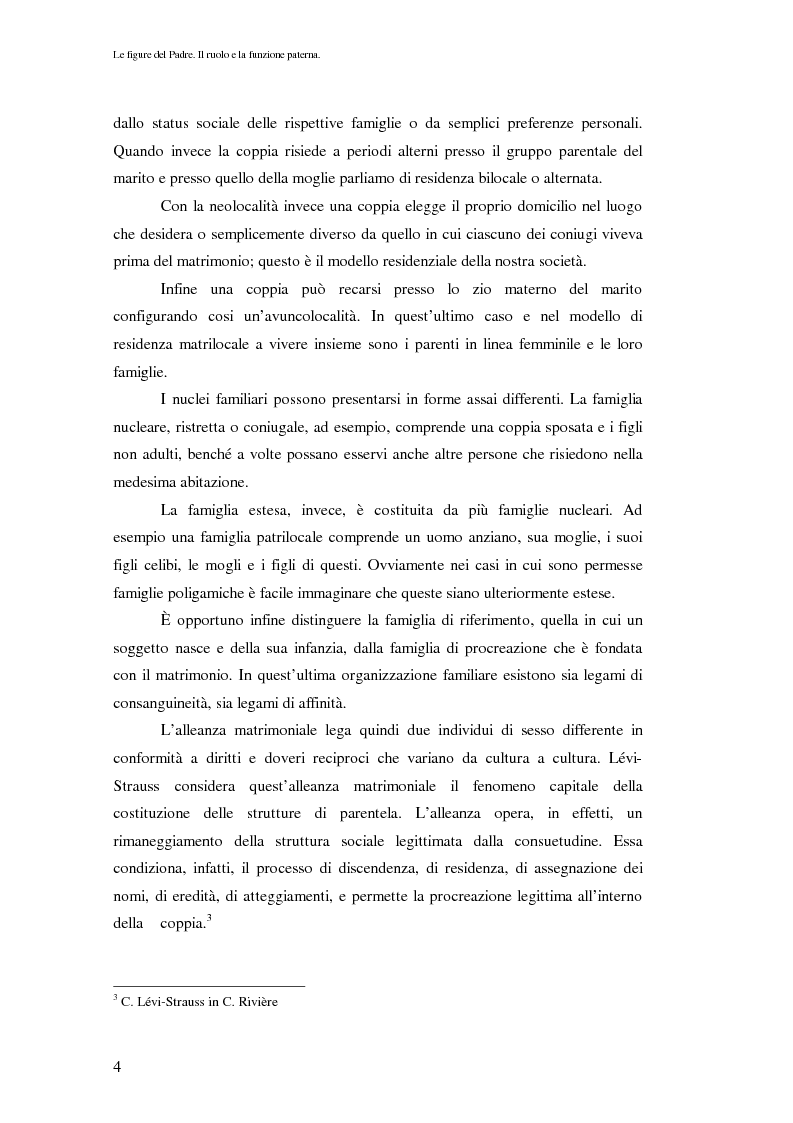 Anteprima della tesi: Le figure del padre. Il ruolo e la funzione paterna., Pagina 5