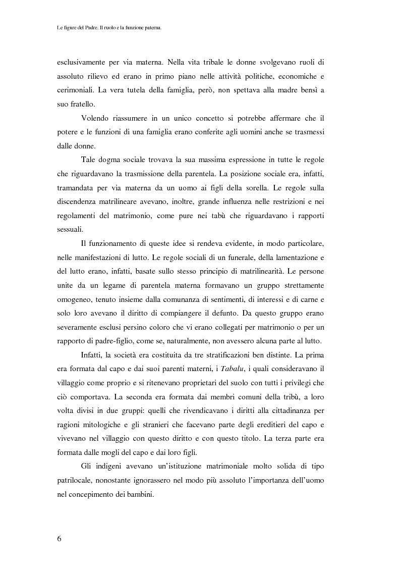 Anteprima della tesi: Le figure del padre. Il ruolo e la funzione paterna., Pagina 7