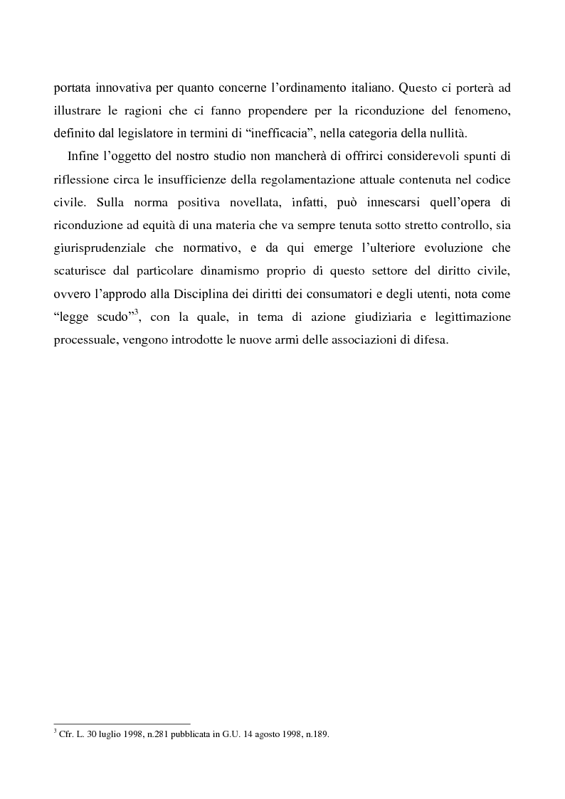 Anteprima della tesi: L’inefficacia delle clausole vessatorie, Pagina 4