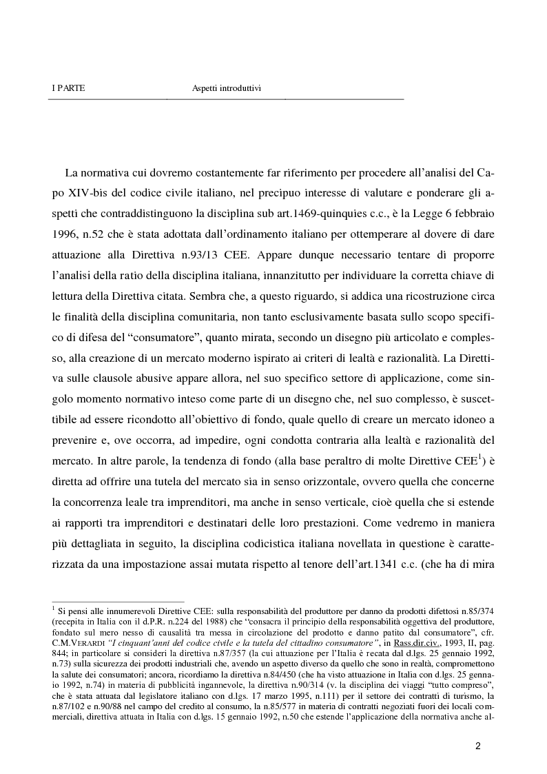 Anteprima della tesi: L’inefficacia delle clausole vessatorie, Pagina 6