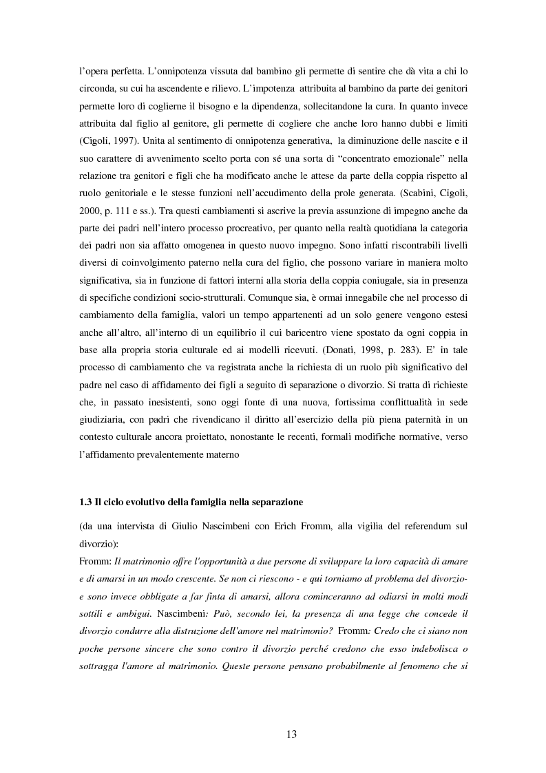 Anteprima della tesi: Figli contesi e conflittualità genitoriale dopo la legge sull'affido condiviso - Il ruolo del diritto e della psicologia nella composizione del conflitto, Pagina 6