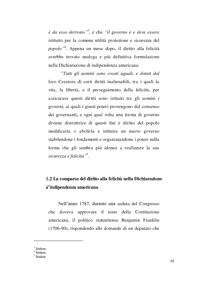 Anteprima della tesi: Diritto alla felicità, Pagina 4