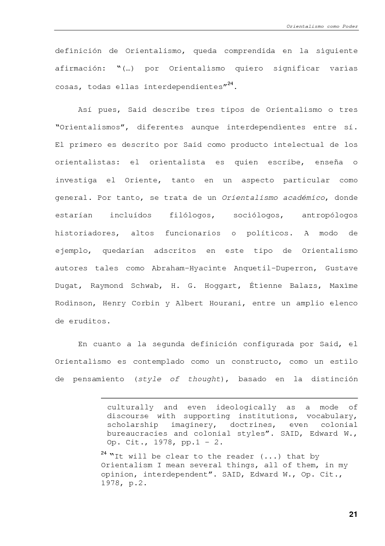 Anteprima della tesi: La Revolución Cultural del Orientalismo. Una estética de la aproximación Gramsciano - Foucaultiana a la obra de Edward W. Said, Pagina 14