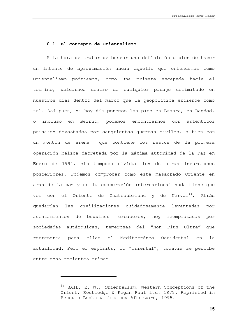 Anteprima della tesi: La Revolución Cultural del Orientalismo. Una estética de la aproximación Gramsciano - Foucaultiana a la obra de Edward W. Said, Pagina 8