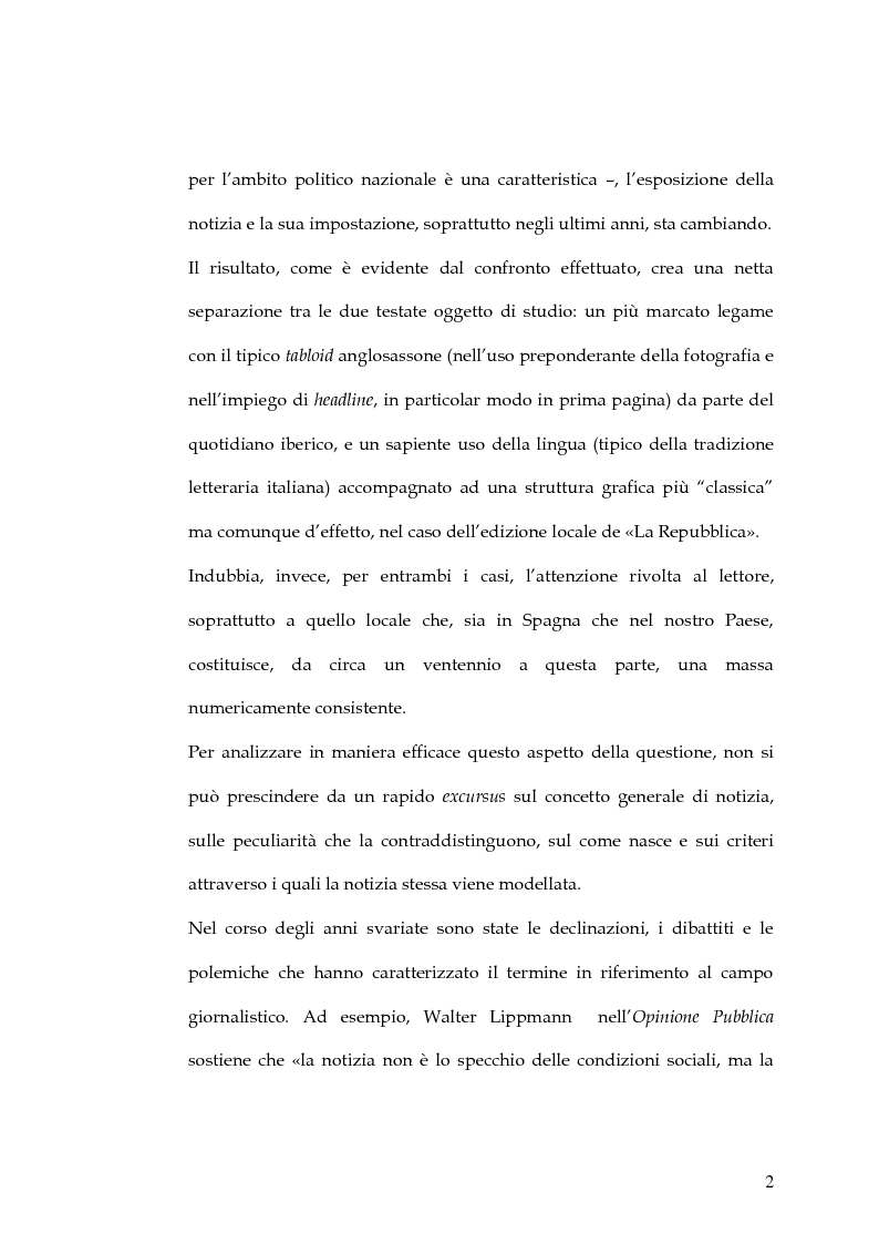 Anteprima della tesi: "ABC de Sevilla" e "La Repubblica-Palermo": due esempi di informazione regionale a confronto, Pagina 3