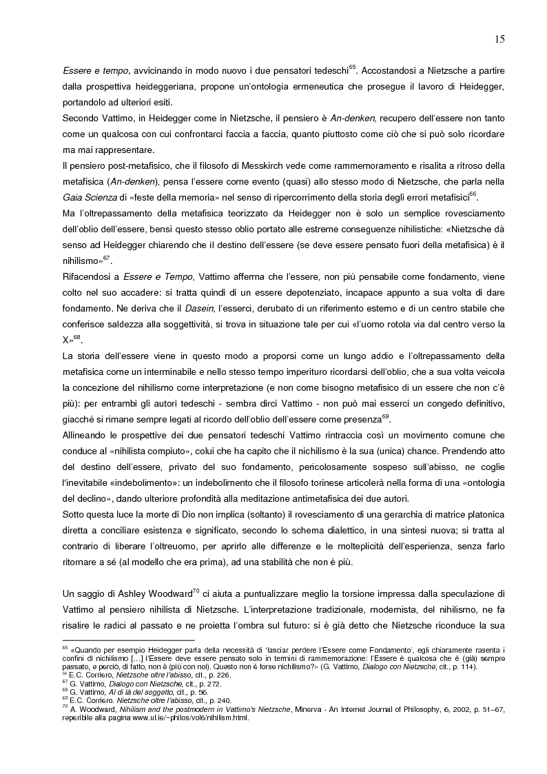 Anteprima della tesi: Il percorso filosofico di Gianni Vattimo dal nihilismo al cristianesimo, Pagina 11