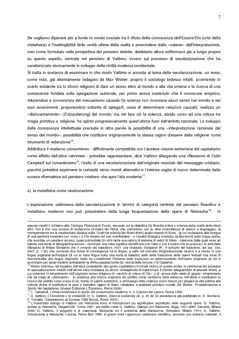 Anteprima della tesi: Il percorso filosofico di Gianni Vattimo dal nihilismo al cristianesimo, Pagina 3