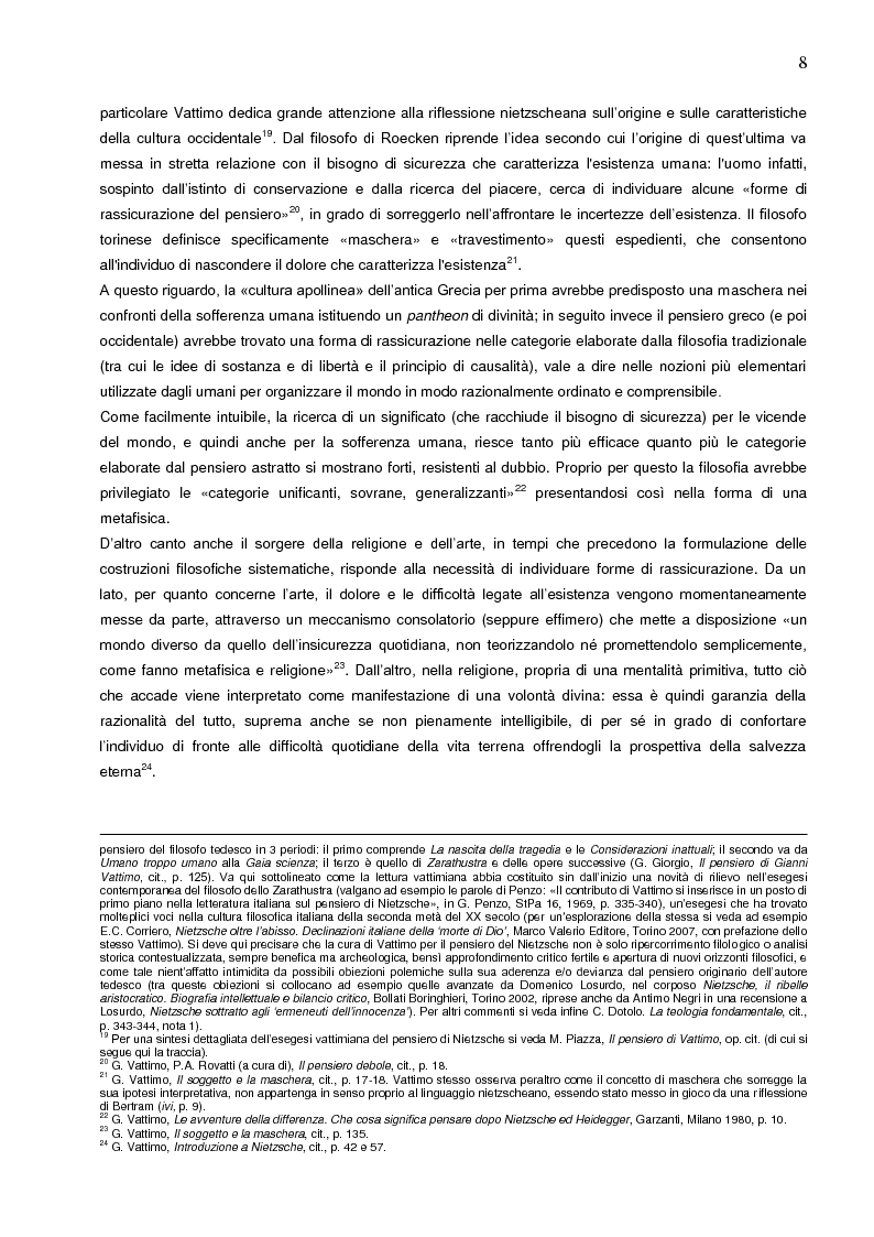 Anteprima della tesi: Il percorso filosofico di Gianni Vattimo dal nihilismo al cristianesimo, Pagina 4