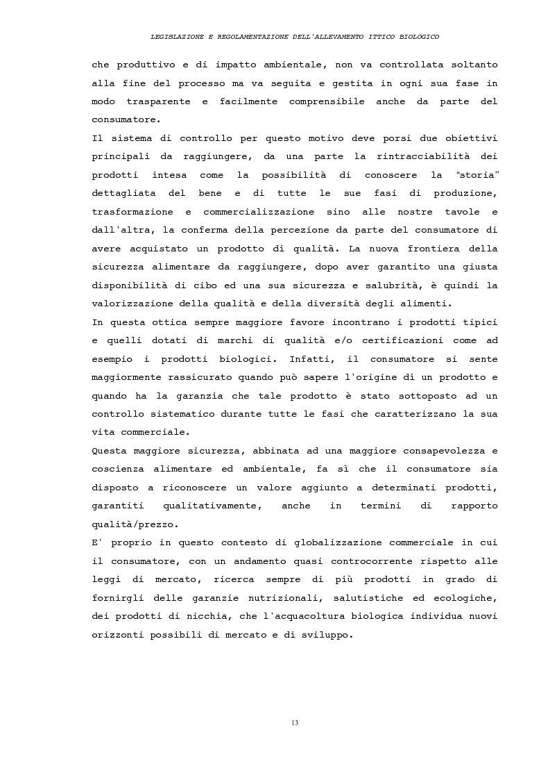Anteprima della tesi: Legislazione e regolamentazione dell'allevamento ittico biologico, Pagina 5