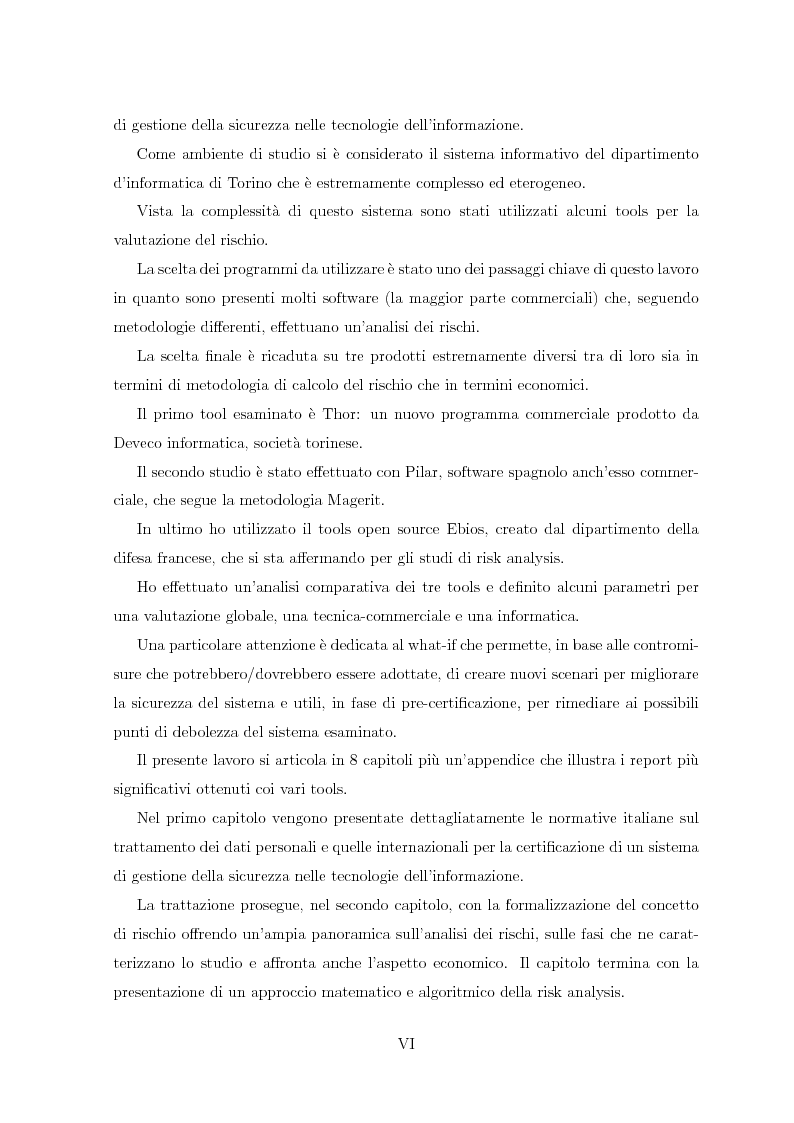Anteprima della tesi: Valutazione della sicurezza di sistemi informatici: tools e normative, Pagina 3
