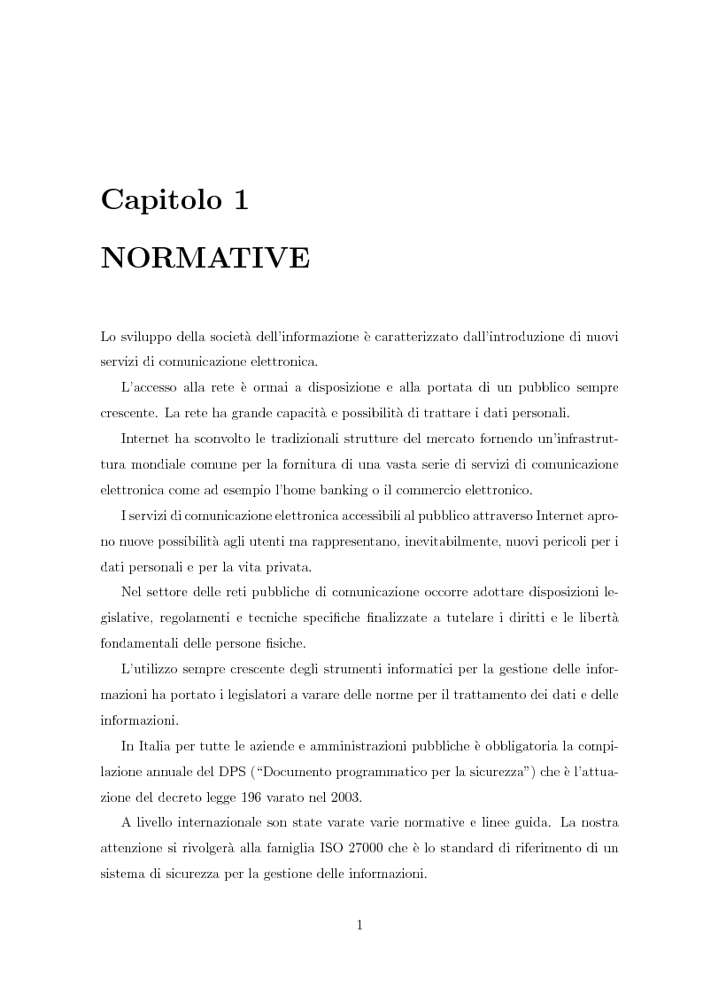 Anteprima della tesi: Valutazione della sicurezza di sistemi informatici: tools e normative, Pagina 5
