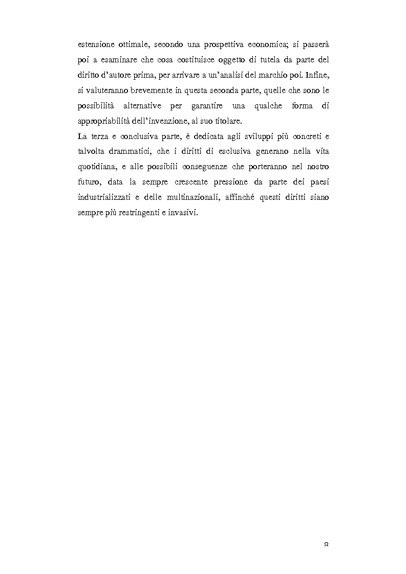 Anteprima della tesi: Analisi economica della proprietà intellettuale, Pagina 4