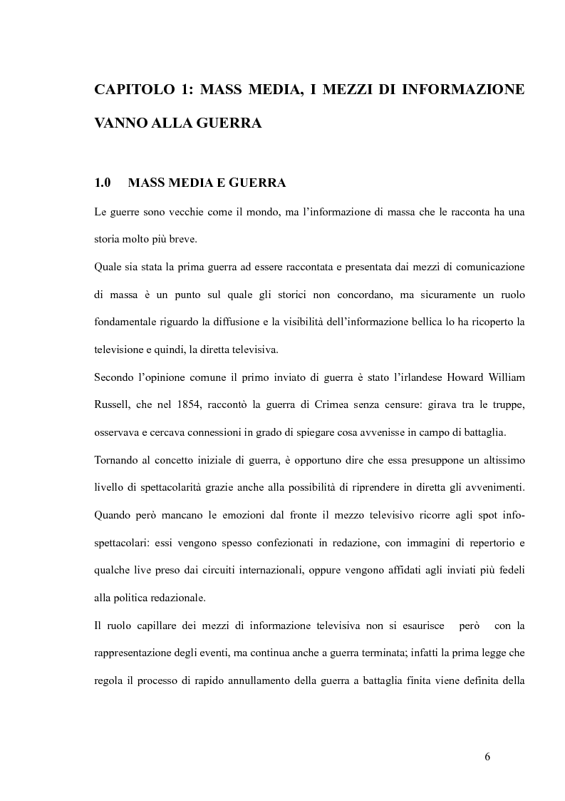 Anteprima della tesi: La guerra: il volto nascosto dell'informazione radiotelevisiva. Il caso Iraq e le nuove tecnologie di informazione, Pagina 4