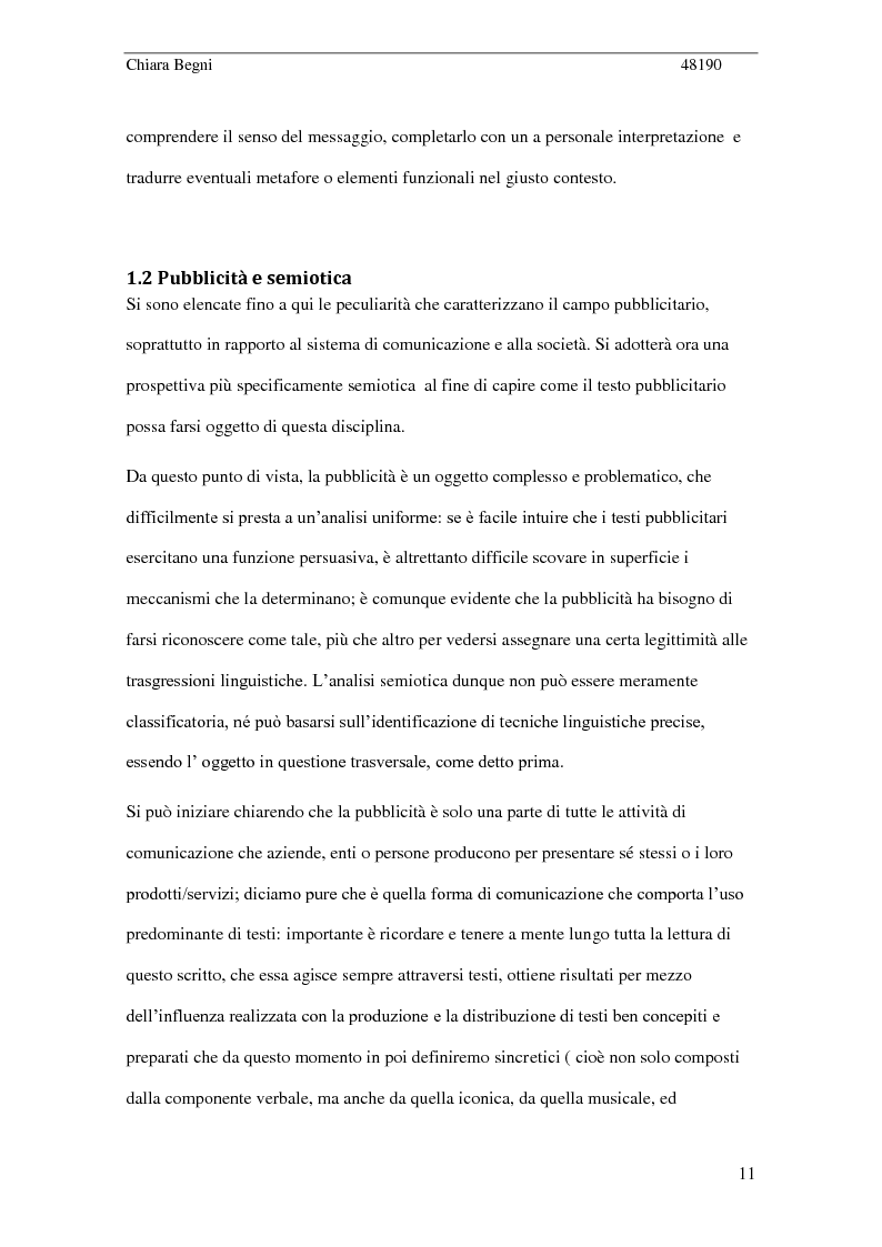 Anteprima della tesi: Semiotica della pubblicità: esperimento di unificazione tra teoria interpretativa e generativa nella pubblicità ''Minute Maid'', Pagina 6