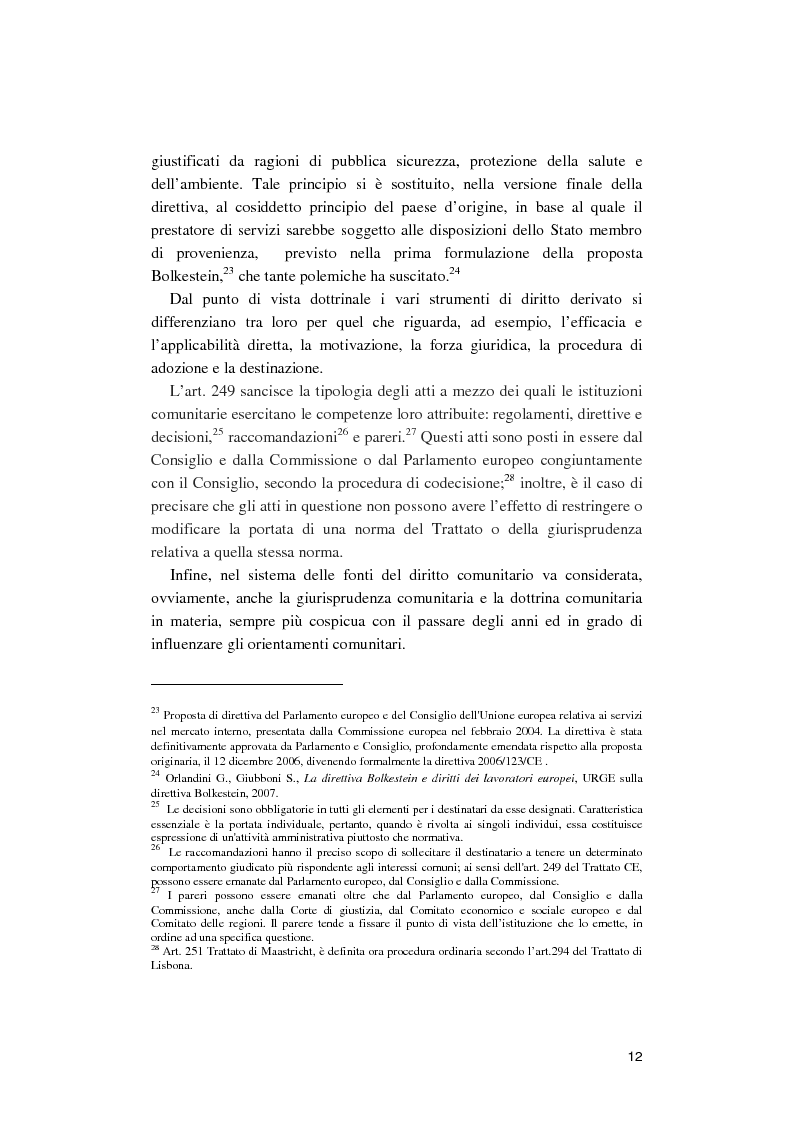 Anteprima della tesi: La libera circolazione degli sportivi nell'Unione europea. Da Bosman alla ''home grown players rule''., Pagina 13