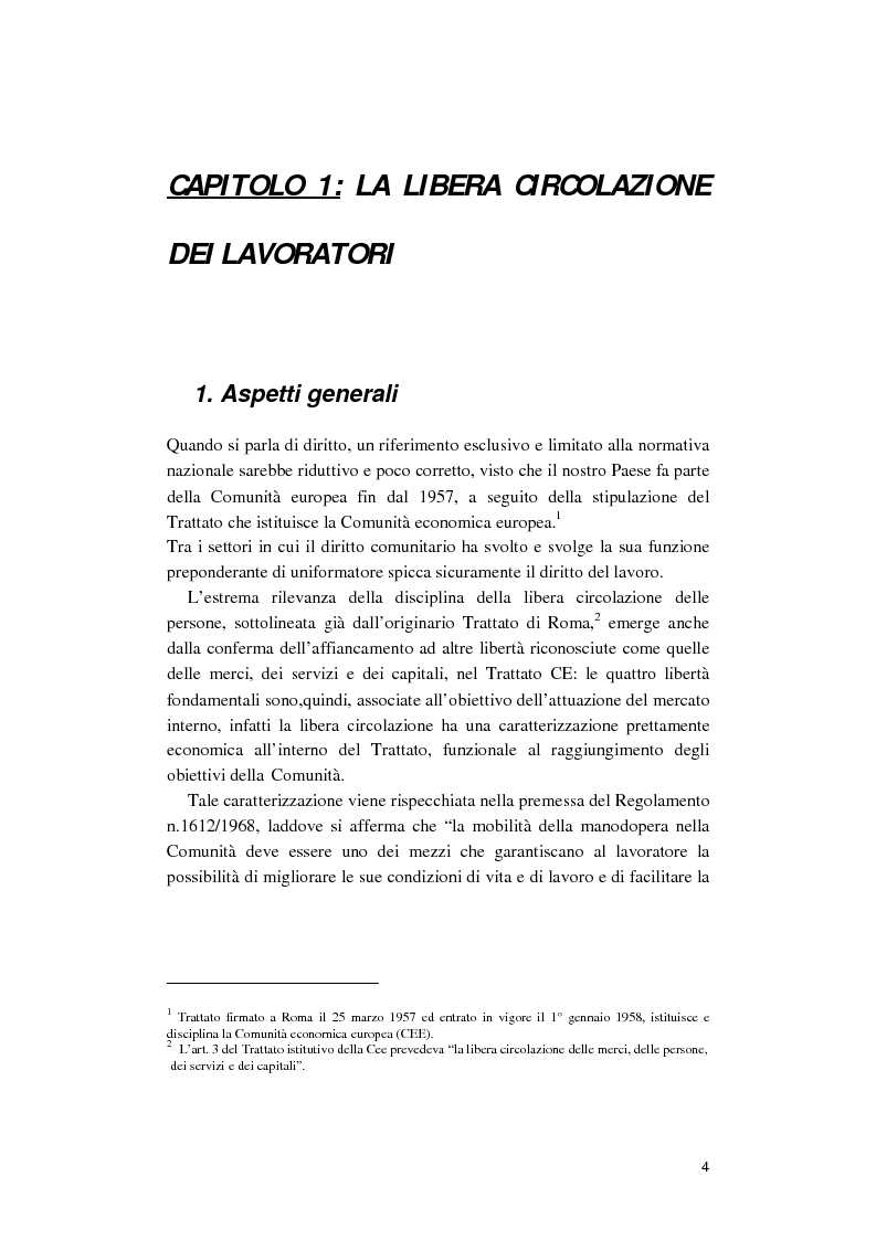 Anteprima della tesi: La libera circolazione degli sportivi nell'Unione europea. Da Bosman alla ''home grown players rule''., Pagina 5