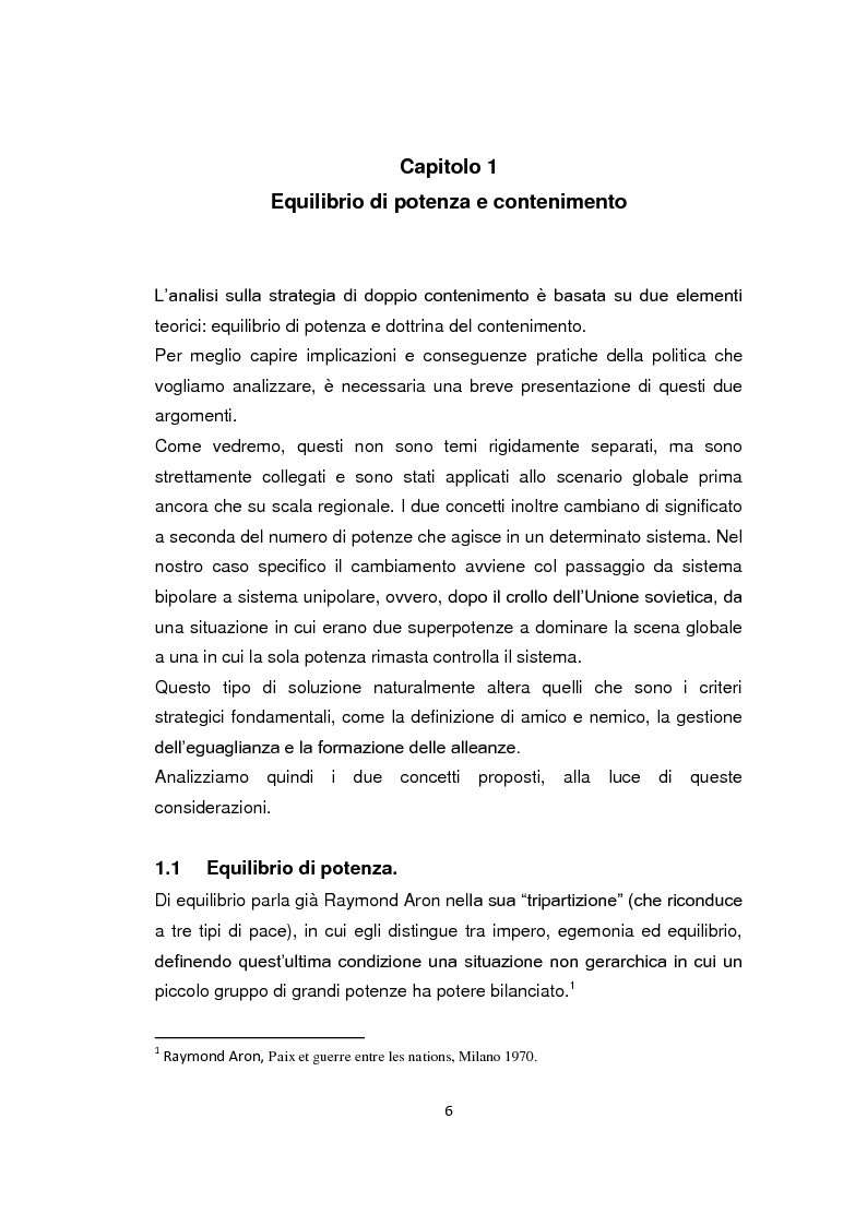 Anteprima della tesi: La strategia americana nell'area del Golfo: analisi e critica del doppio contenimento di Iraq e Iran, Pagina 5