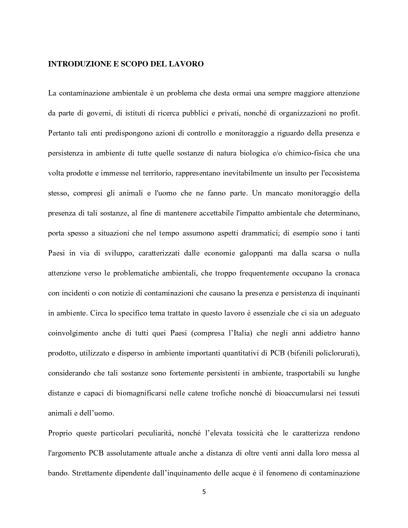 Anteprima della tesi: Caratterizzazione quali-quantitativa dei PoliCloroBifenili in tessuti di ''Caretta caretta'', Pagina 4