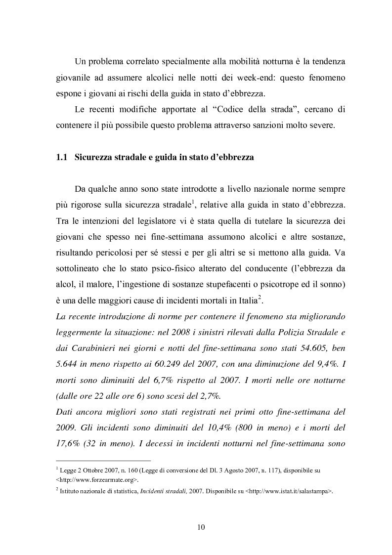 Anteprima della tesi: L'autobus notturno. Trasporto, pubblicità, informazione e sicurezza su uno stesso mezzo., Pagina 7