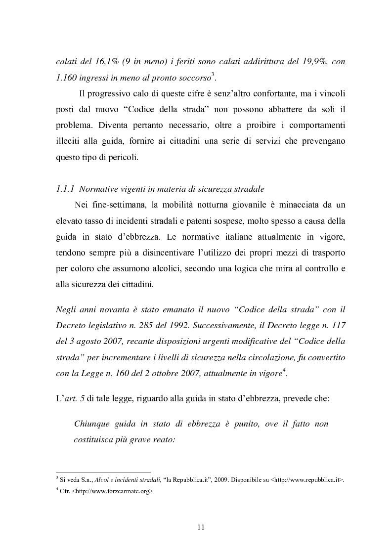Anteprima della tesi: L'autobus notturno. Trasporto, pubblicità, informazione e sicurezza su uno stesso mezzo., Pagina 8