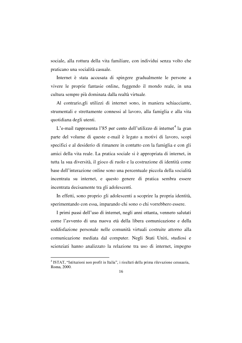 Anteprima della tesi: Comunicazione no profit online, Pagina 12