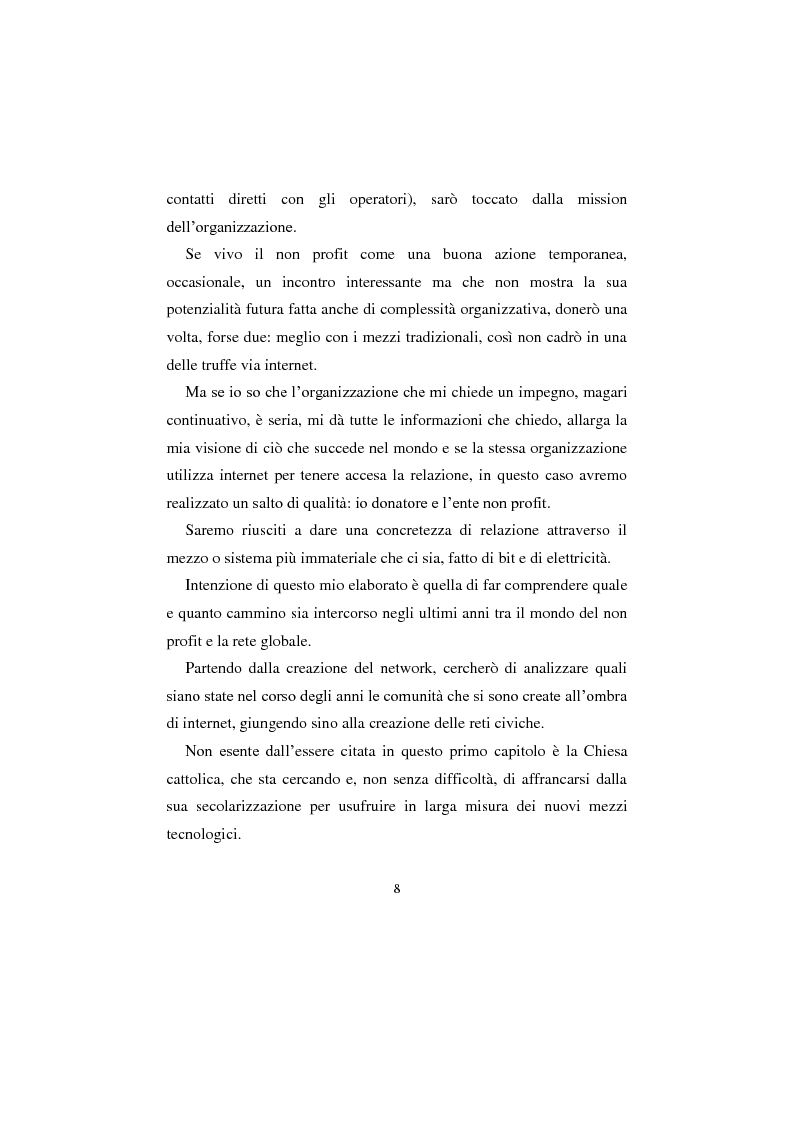 Anteprima della tesi: Comunicazione no profit online, Pagina 4