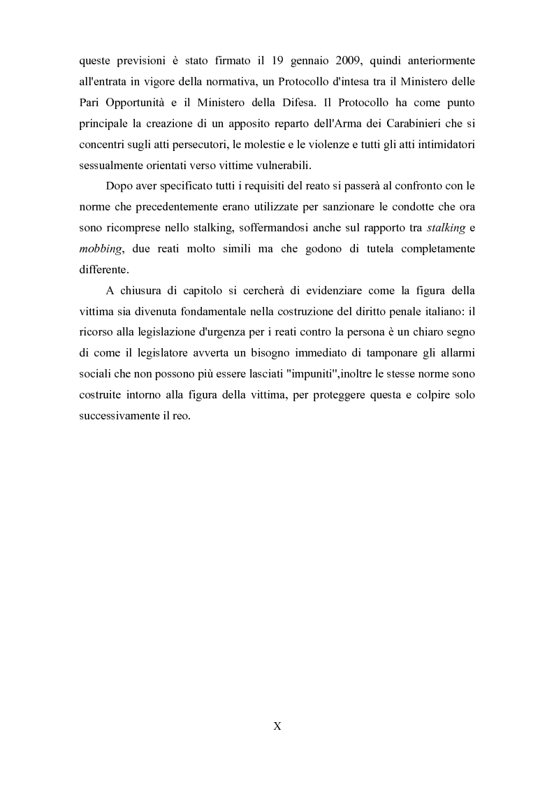 Anteprima della tesi: Lo stalking nell'esperienza penale del Nord America, Pagina 11