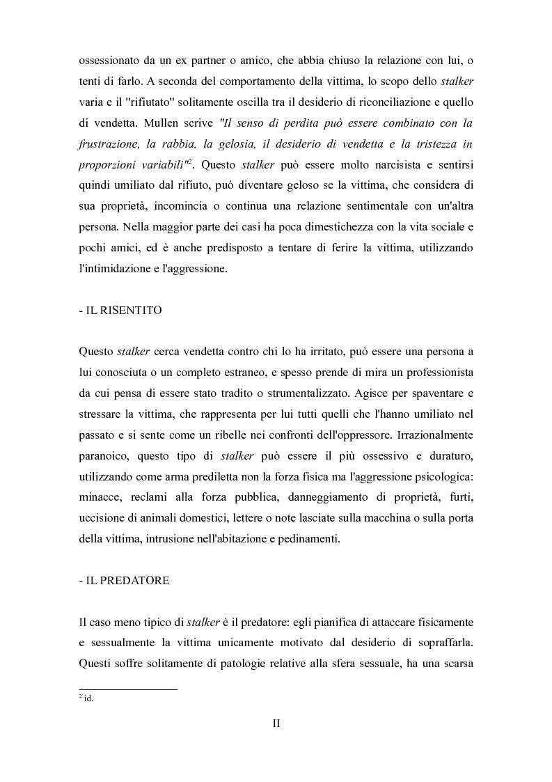 Anteprima della tesi: Lo stalking nell'esperienza penale del Nord America, Pagina 3
