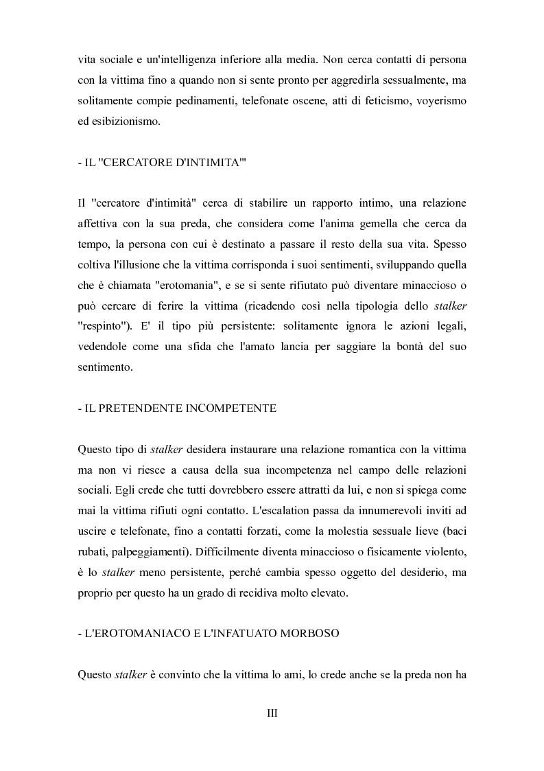 Anteprima della tesi: Lo stalking nell'esperienza penale del Nord America, Pagina 4