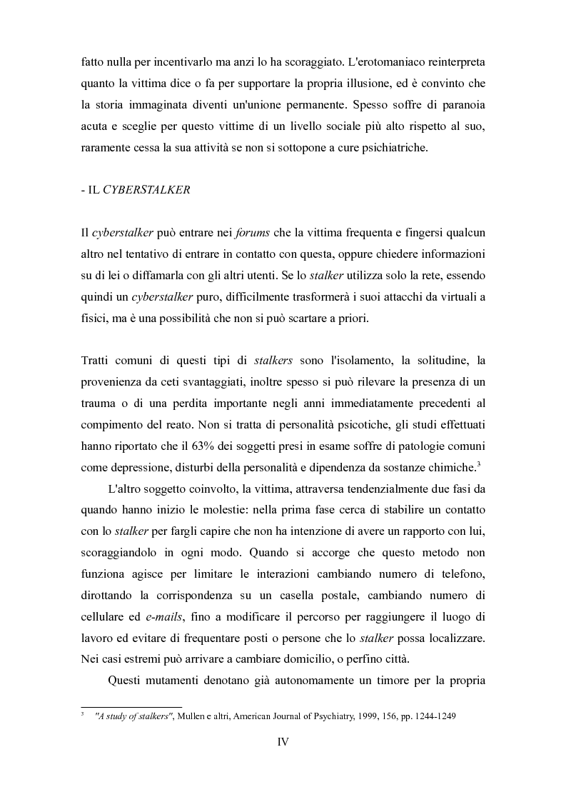 Anteprima della tesi: Lo stalking nell'esperienza penale del Nord America, Pagina 5