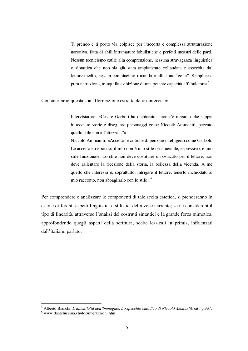 Anteprima della tesi: L'italiano di Niccolò Ammaniti, Pagina 4