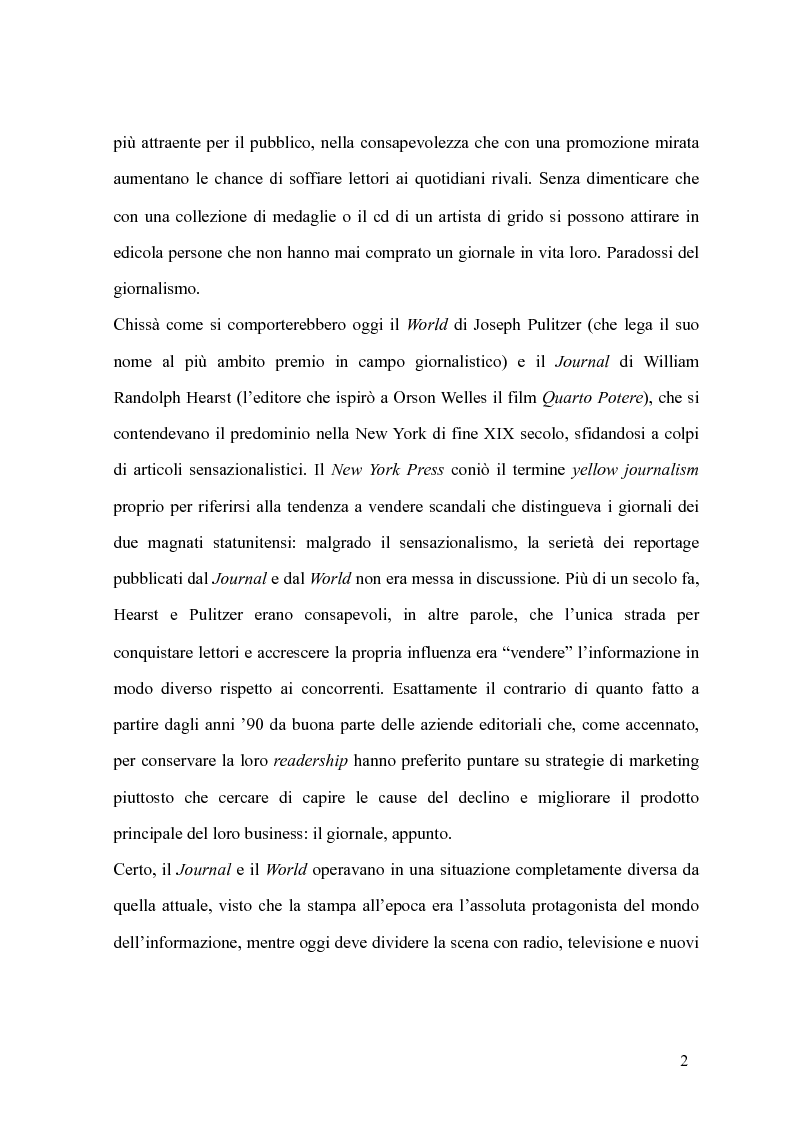 Anteprima della tesi: Esame di Internet per l'impero di carta. Le strategie dei giornali per evitare il naufragio, Pagina 3