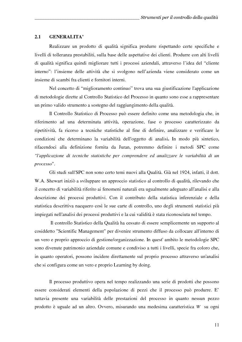 Anteprima della tesi: Post-processing statistico di dati provenienti da un sistema di rilevamento ottico on-line, Pagina 10