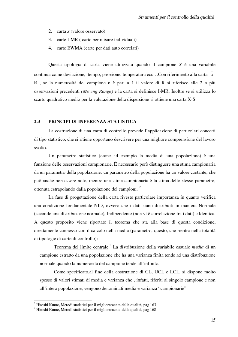 Anteprima della tesi: Post-processing statistico di dati provenienti da un sistema di rilevamento ottico on-line, Pagina 14