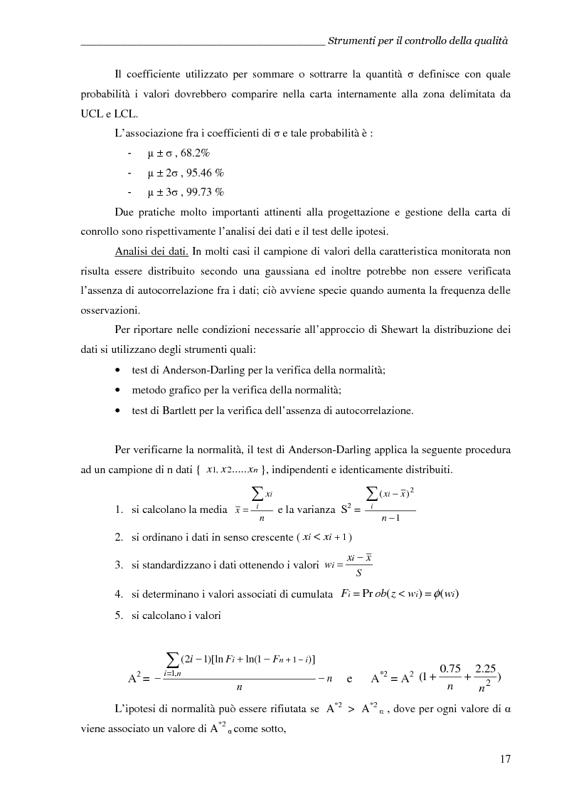 Anteprima della tesi: Post-processing statistico di dati provenienti da un sistema di rilevamento ottico on-line, Pagina 16