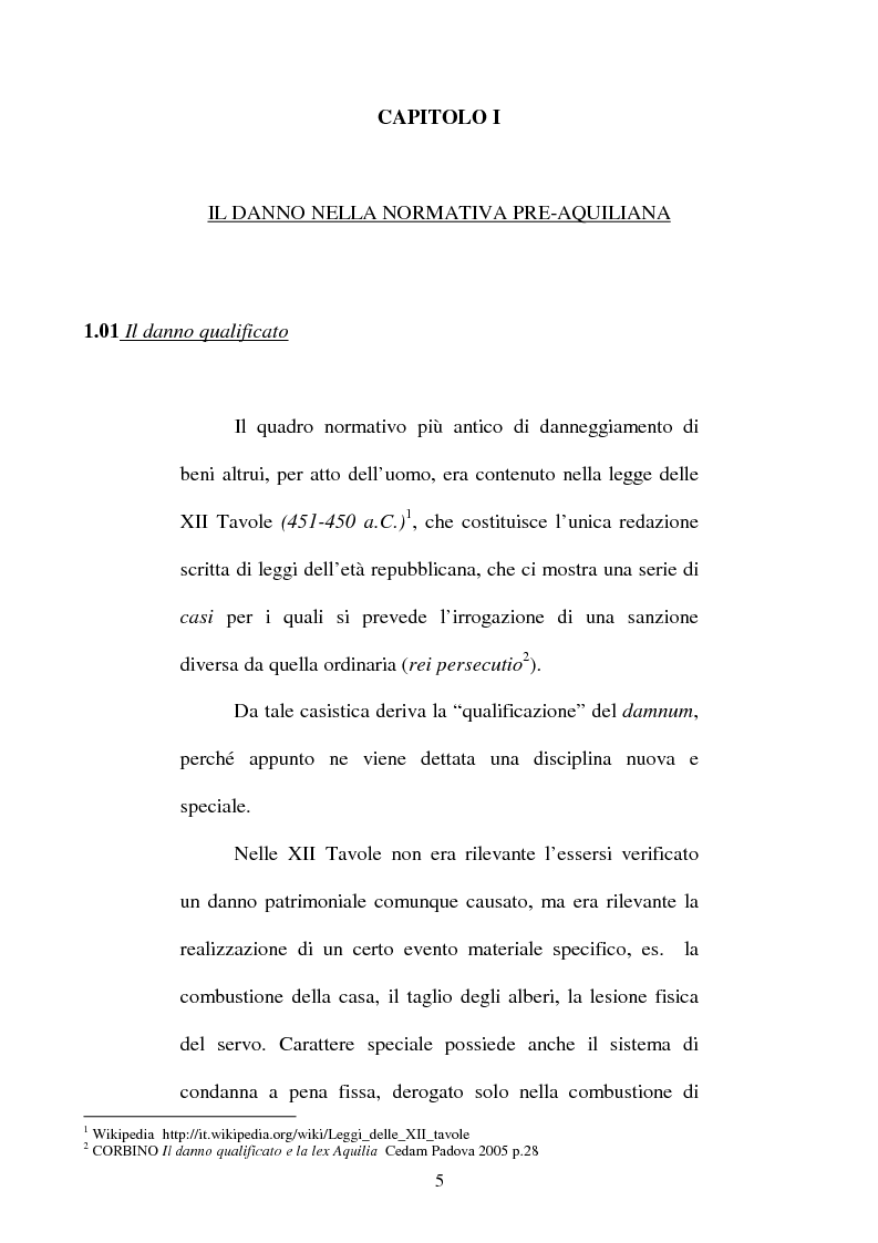 Anteprima della tesi: La Lex Aquilia, Pagina 4
