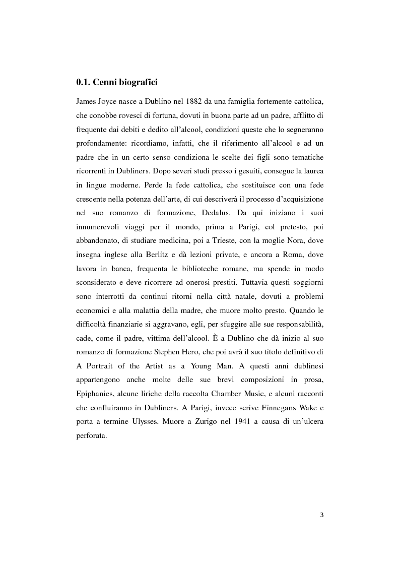 Anteprima della tesi: Paralisi, morte e fuga in Dubliners, Pagina 4