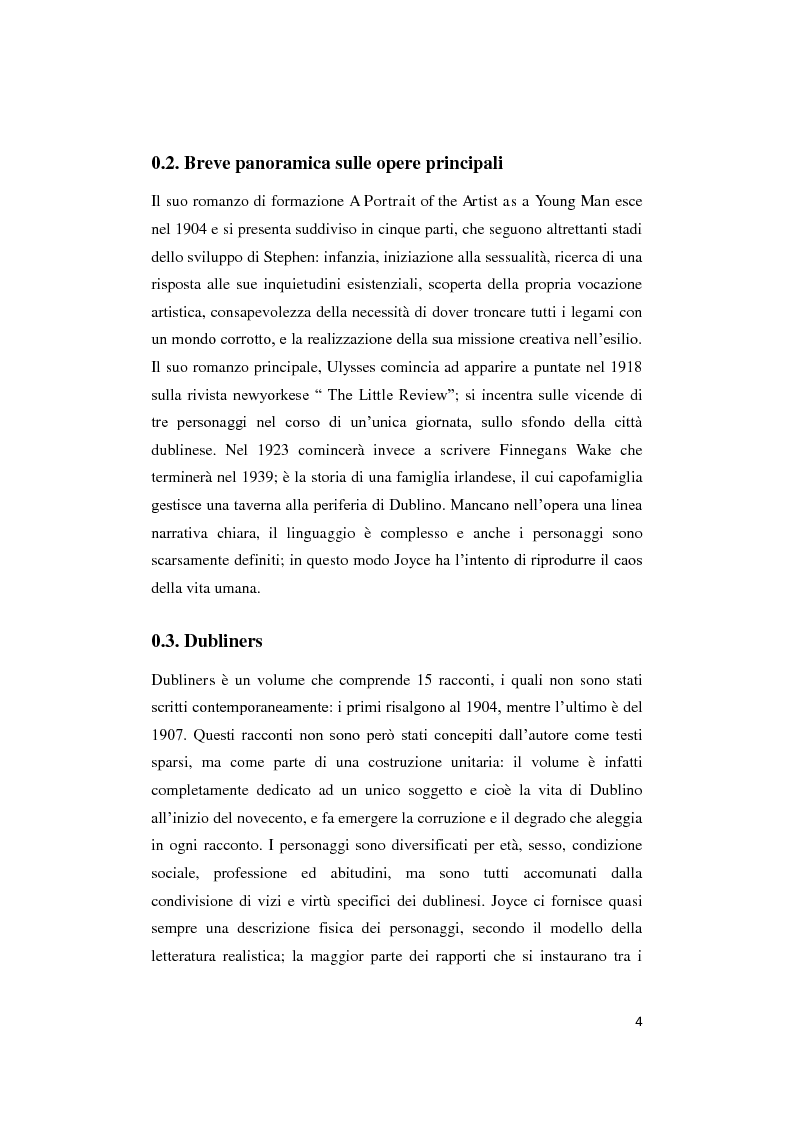 Anteprima della tesi: Paralisi, morte e fuga in Dubliners, Pagina 5