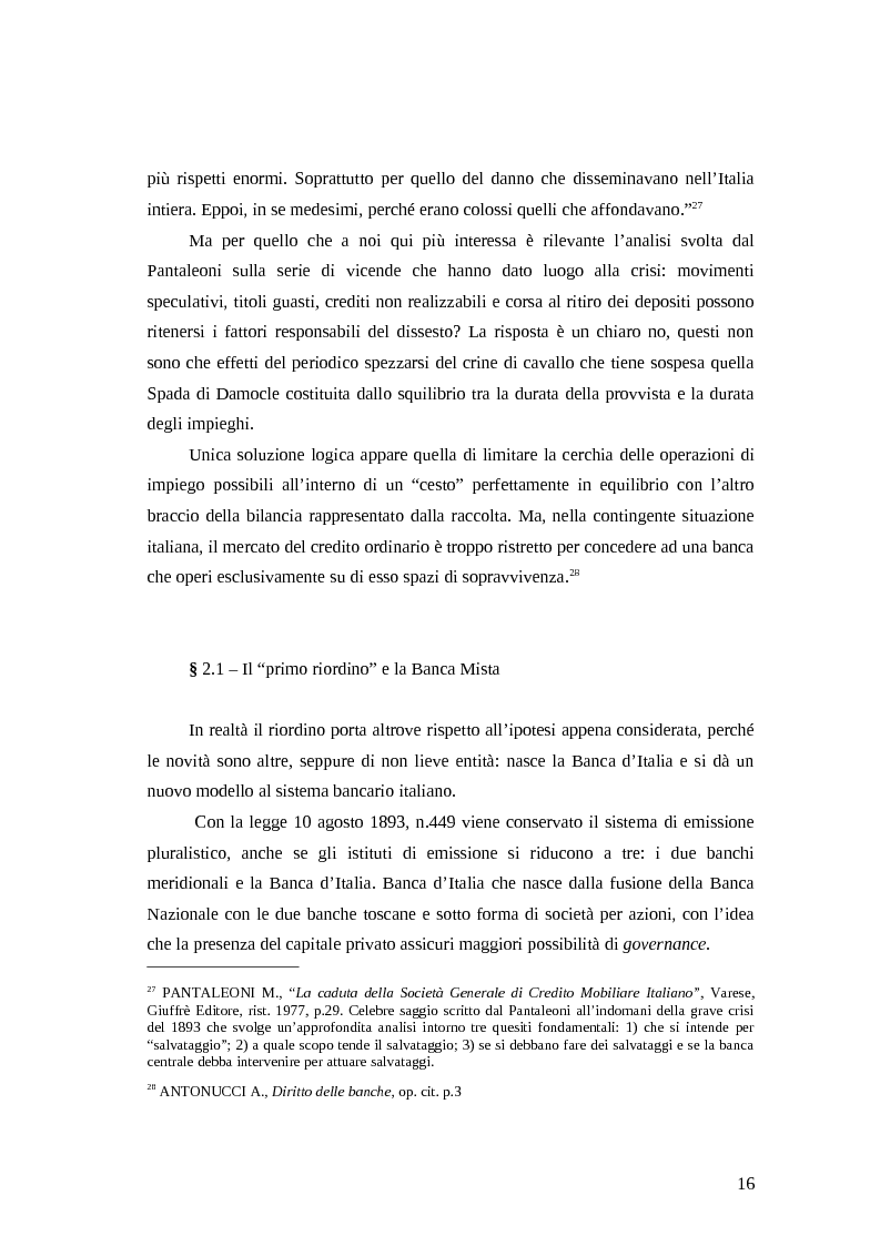 Estratto dalla tesi: La disciplina pubblica del credito