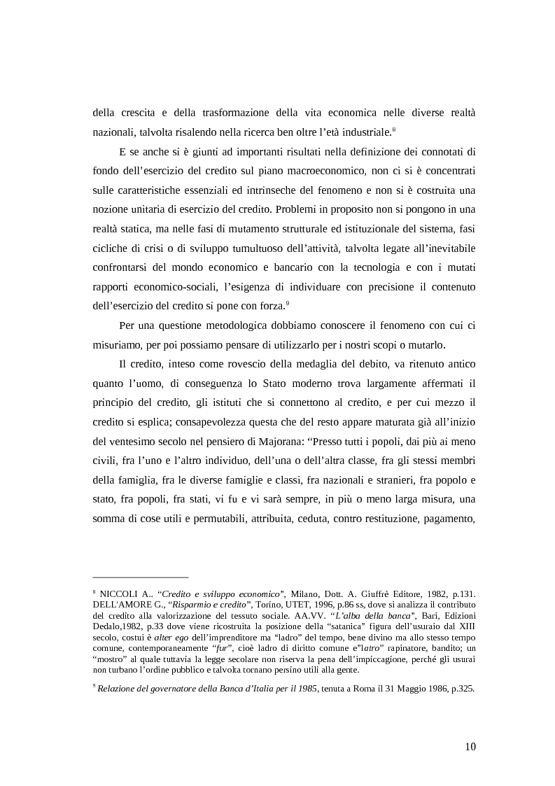 Anteprima della tesi: La disciplina pubblica del credito, Pagina 7