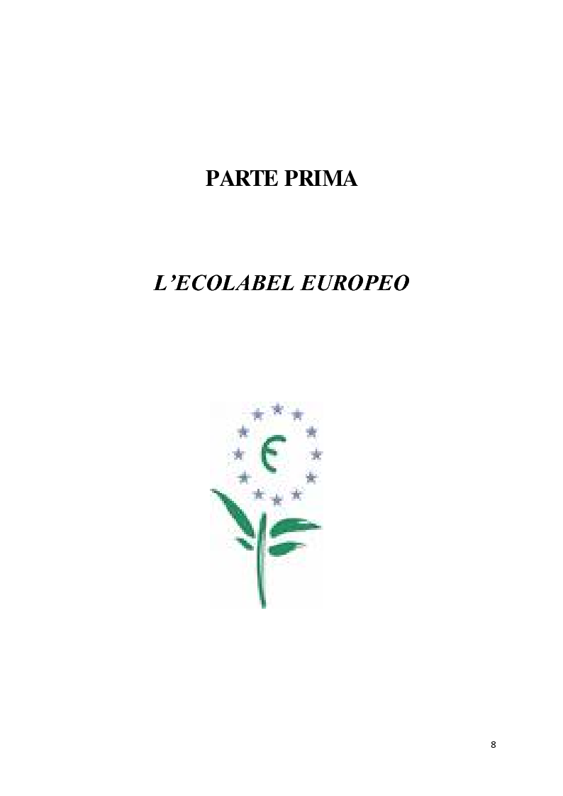 Anteprima della tesi: Etichettatura ecologica nel settore turistico: l'ecolabel in una struttura ricettiva, Pagina 7