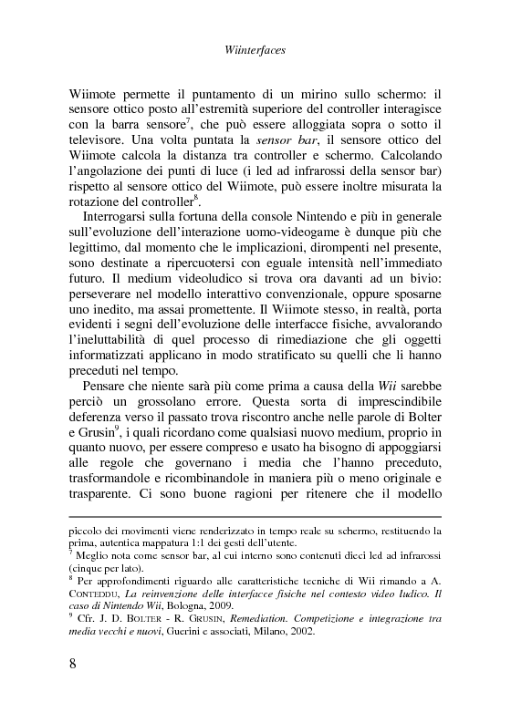 Anteprima della tesi: WIInterfaces. Usablità delle interfacce di gioco e nuove frontiere delle piattaforme di gaming, Pagina 7