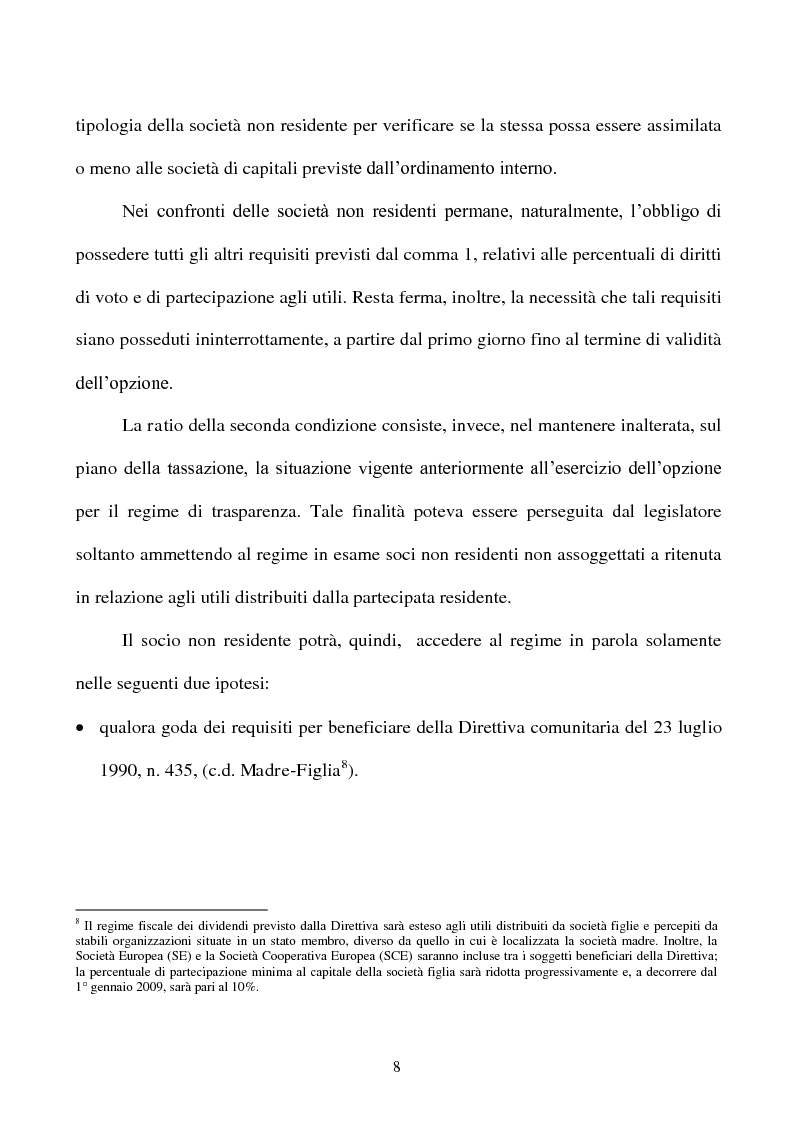 Anteprima della tesi: Il regime di tassazione per trasparenza nelle società di capitali, Pagina 6