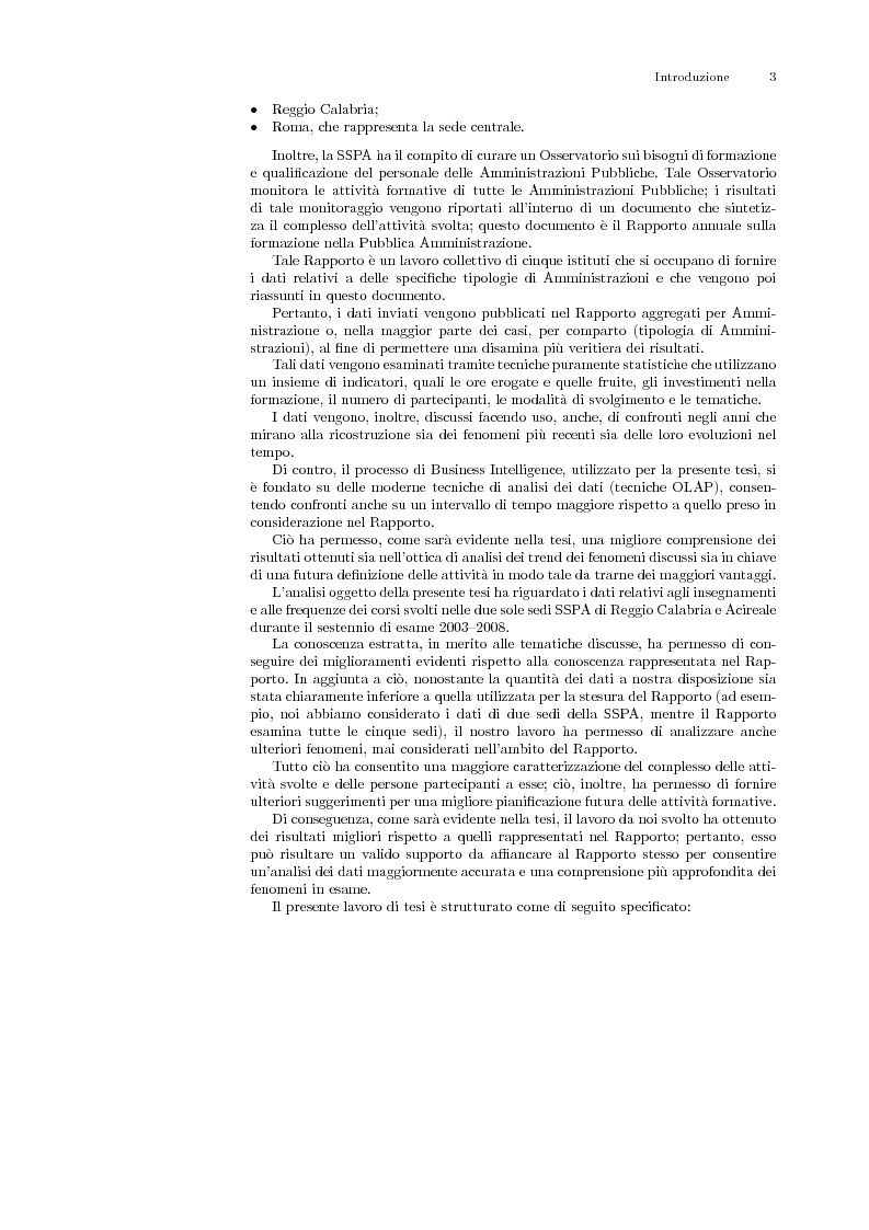 Anteprima della tesi: Progettazione e realizzazione di un Data Warehouse per l'estrazione di conoscenza in merito alle attività di formazione avanzata della Scuola Superiore della Pubblica Amministrazione, Pagina 4
