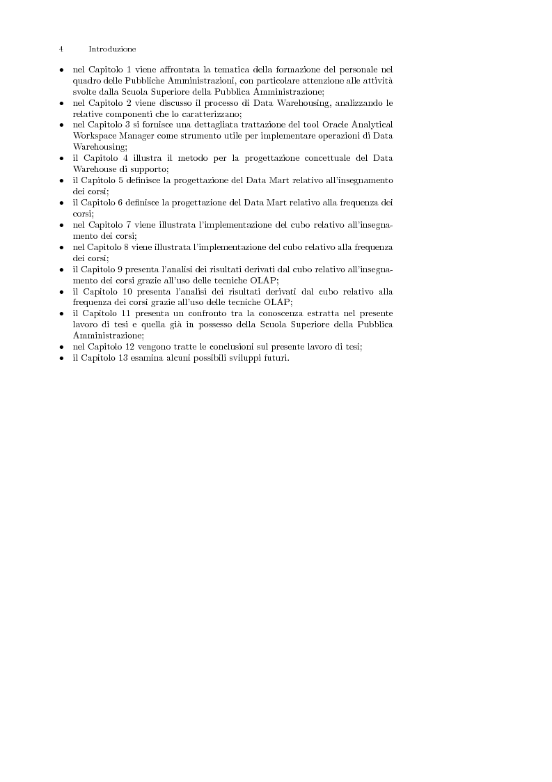 Anteprima della tesi: Progettazione e realizzazione di un Data Warehouse per l'estrazione di conoscenza in merito alle attività di formazione avanzata della Scuola Superiore della Pubblica Amministrazione, Pagina 5