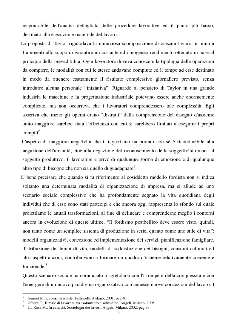 Anteprima della tesi: Stress occupazionale e recenti trasformazioni del lavoro, Pagina 6